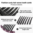 thumbnail image 3 of 2PCS 7 Teeth Hair Side Combs Rhinestone Floral Twist Combs Rhinestone Flower Hairpin Decorative Hair Combs Accessories for Women (2 Style), 3 of 5
