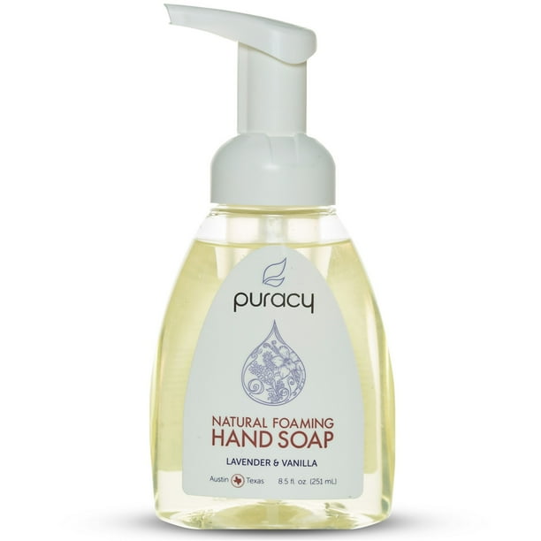 Puracy Natural Foaming Hand Soap Lavender Vanilla 8 5 Fl Oz 251 Ml Walmart Com Walmart Com