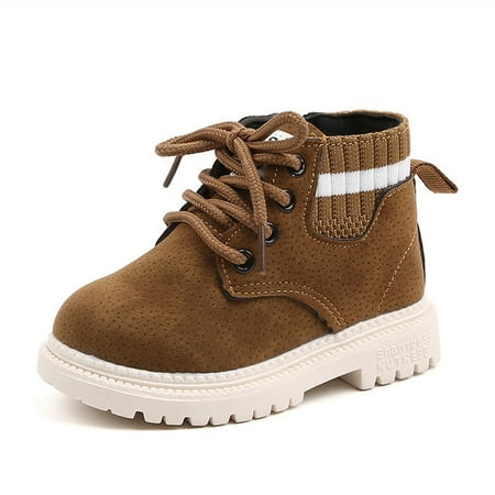 

QWZNDZGR 2 Style Inside Material Plush Kids Winter Boots Cotton Fabric Spring Autumn Children Shoes Baby Toddler Boys Girls Boots