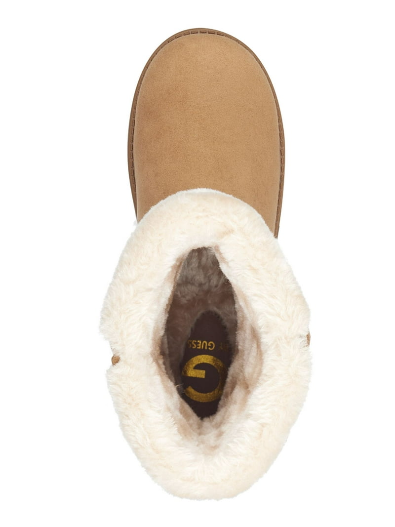 G by Guess Womens Aussie Faux Fur Round Toe Ankle Cold-Weather