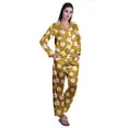 thumbnail image 2 of Moomaya Ensemble de Détente Pyjama Femme Manches Longues Col Cranté Chemise Ensemble de Nuit, 2 of 6