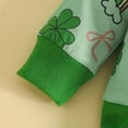 thumbnail image 6 of CAICJ98 Toddler Baby St Patricks Day Outfit Boy Cute Clover Print Long Sleeve Sweatshirt Elastic Pants Infant Spring Clothes (Green,3-6 Months), 6 of 6