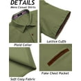 thumbnail image 4 of Men's Casual Short Sleeve Button Down Dress Shirt Denim Work Shirts, 4 of 5