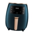 thumbnail image 2 of Freidora de aire de 1400W, horno, cocina, filtro extraíble de 4,5 l, sartén para parrilla, pantalla táctil, apagado automático, freidora de aire, Verde, 2 of 9