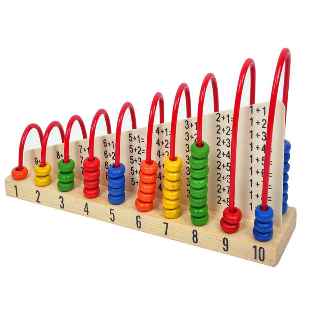 Wooden Counting Bead Abacus Educational Frame Maths Toy For Kids Gift CB 