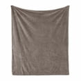 thumbnail image 1 of Earth Tones Soft Flannel Fleece Throw Blanket, Wavy Zig Zag Chevron Geometric Mosaic Style Lines Modern Illustration, Cozy Plush for Indoor and Outdoor Use, 50" x 70", Taupe and White, by Ambesonne, 1 of 6