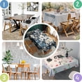 thumbnail image 4 of Pioneer Flower Floral Print Pattern Rectangle Tablecloth 60"x84",Waterproof Polyester Rectangle Table Cloth, Wipeable Spillproof Polyester Tablecloth for Dining, Camping, Indoor and Outdoor, 4 of 5