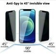 thumbnail image 2 of Dexqynl Privacy Screen Protector for iPhone 12/ 12 Pro - Anti-Spy, Easy Installation, Case-Friendly Tempered Glass, 2 Pack, 2 of 7