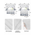 thumbnail image 5 of Blue Butterflies Swag Kitchen Curtains Sets for Windows 24 Inch Length, Elegant Pastoral Butterfly Short Window Curtain Panels Swags Valances and Tiers 3 Piece Set for Cafe/Dining Room, 5 of 5