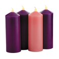 thumbnail image 2 of Purple and Pink Flameless LED Pillar Advent Candle Set of 4, 9 Inch, 2 of 3