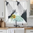 thumbnail image 3 of Swag Valance Curtains for Windows, Dogs Showering Light Filtering Kitchen Curtains with Rod Pocket, Modern Abstract Art Funny Animals Window Treatment Valances for Living Room, 36x36 - 2 PCS, 3 of 9