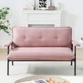thumbnail image 2 of Jopath 53" Loveseat Sofa Couch for Small Spaces,Corduroy 2-Seater Love Seats Sofa Couch for Apartment, Bedroom,Pink, 2 of 7