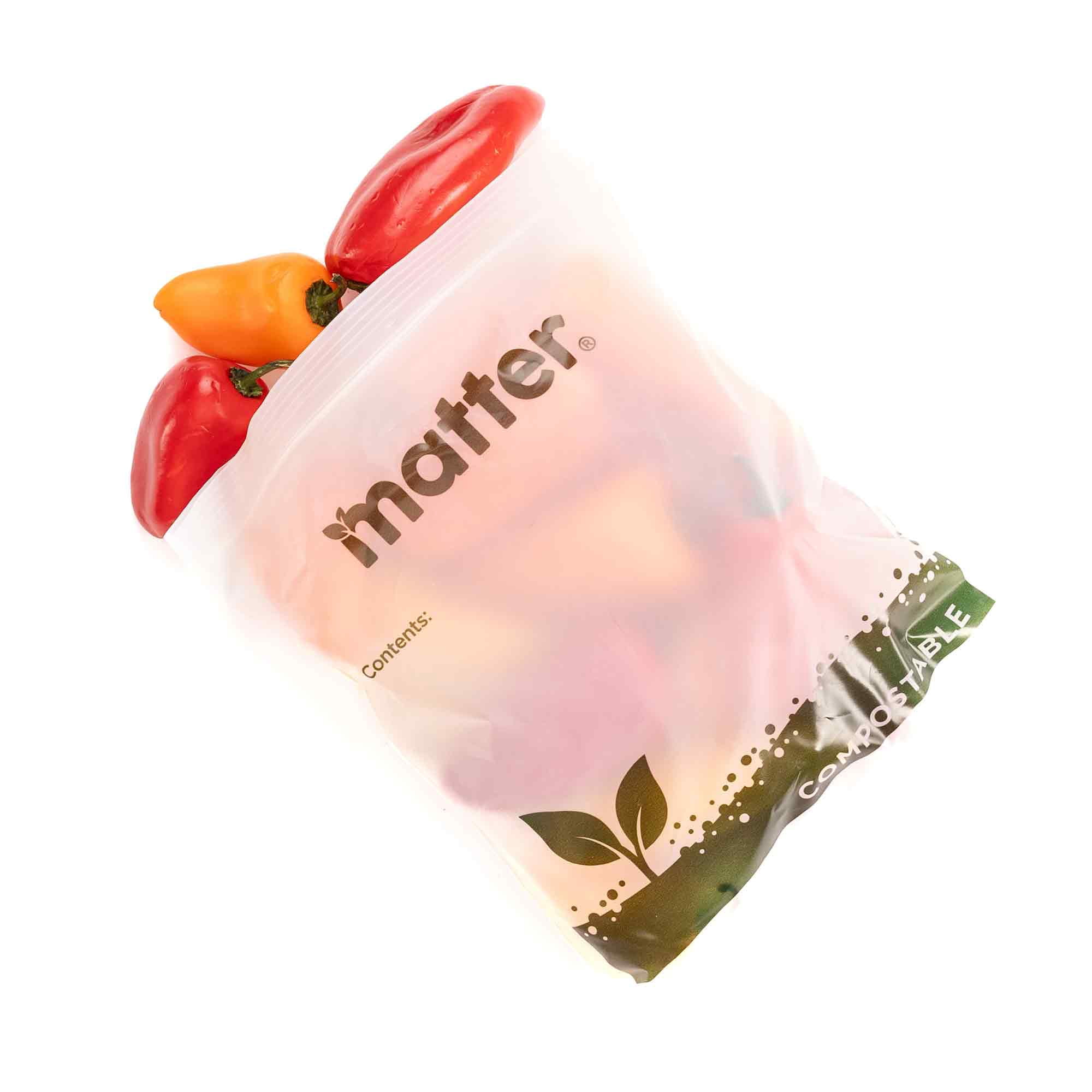 Matter Compostable Quart Food Storage Bags, 50 Count
