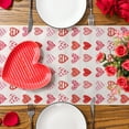 thumbnail image 4 of Valentines Day Table Runner, Pink Red Hearts Valentine's Day Runner Table Decoration, 13x90 inch, Polyester, 4 of 7