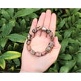thumbnail image 3 of Rhodonite Tumbled Gemstone Bracelet 6-8 mm stones (Stretchy Nugget Bracelet), 3 of 6