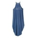 thumbnail image 4 of Vestido holgado de mezclilla sin mangas con estampado de cuello halter HUOGUO para mujer, 4 of 5