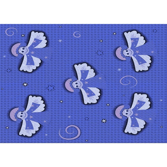 Ahgly Company Machine Washable Indoor Rectangle Transitional Sky Blue Area Rugs, 2' x 4'