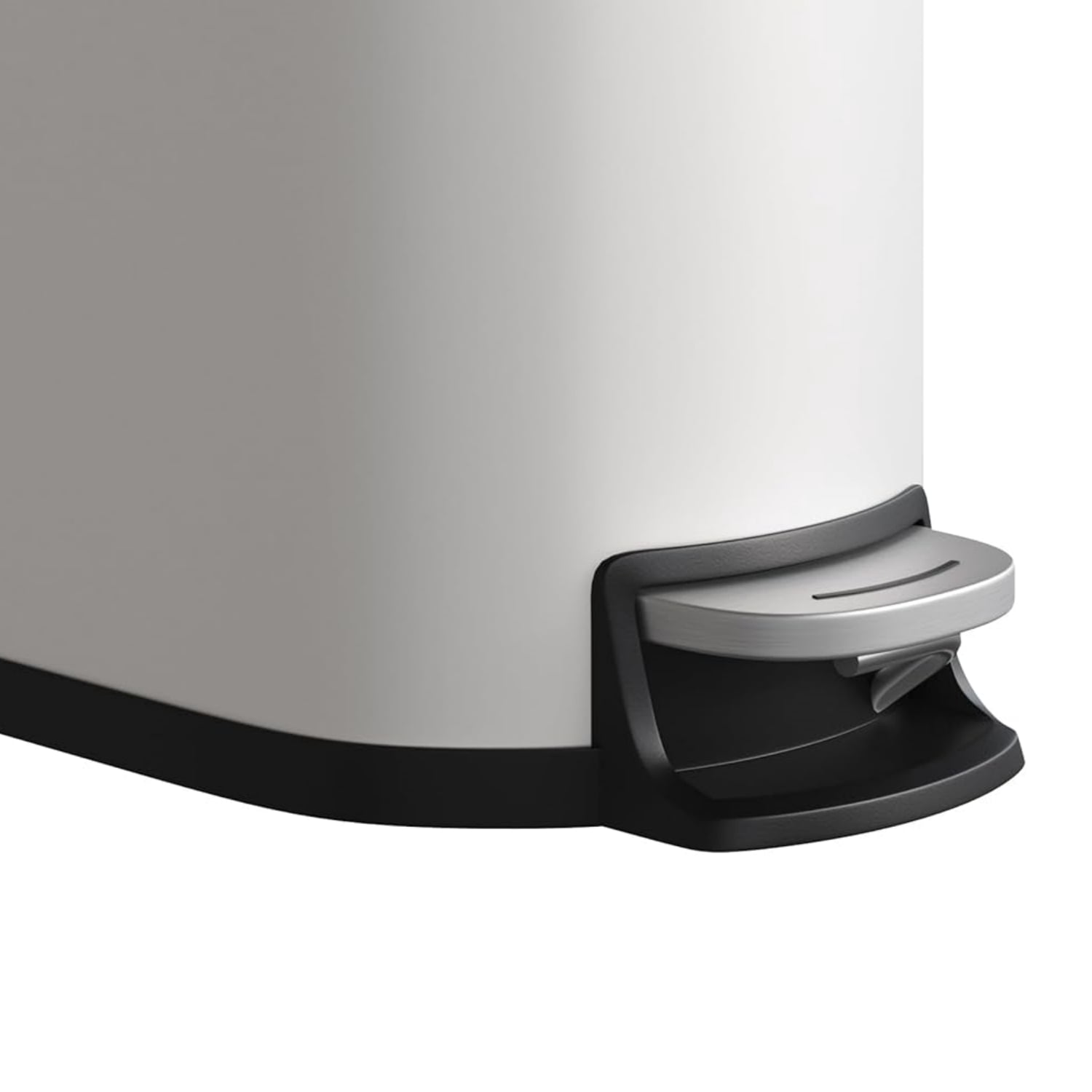 Garvee 13.2 Gallon Metal Kitchen Trash Can with Soft Close Lid, Slim Rustproof, Inner Bucket, White