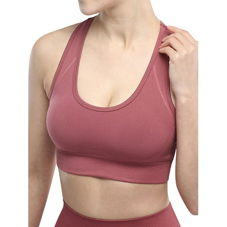 

Women U Neck Molded Cup Elastic Yoga Sporty Bra