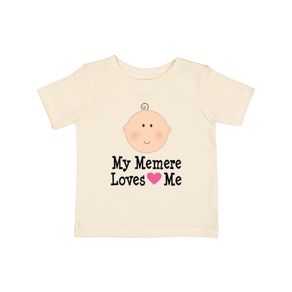 Inktastic Me Memere Loves Me Grandchild Girls Baby T-Shirt