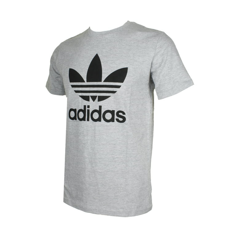 Logo Shirt Graphic Sleeve Heather Athletic Short T-Shirt Grey Adidas Trefoil XL Men\'s
