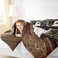 thumbnail image 3 of Feelyou Cartoon Ghost Cat Full Size Bedding Sets, Spooky Vintage Gothic Cottage Full Size Bed in a Bag, Brown Beige, Black Reversible, 7 Pieces, 3 of 7