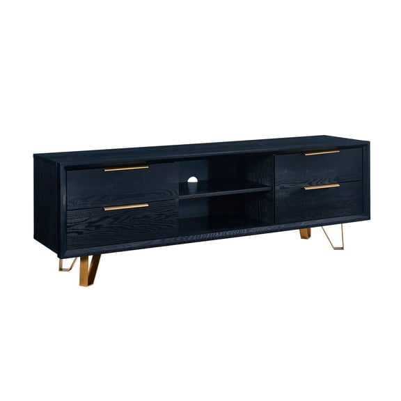 SEI Furniture Malone 63" TV Stand in Ebony