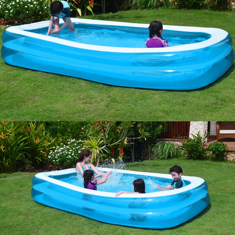 Family Size Rectangular 262 x 175 x 50cm Swimming Pool Children Garden Outdoor 