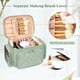 thumbnail image 3 of Bolsa organizadora de bolsas de maquillaje Bagmoly, tamaño grande, de nailon verde, de viaje, 3 of 8