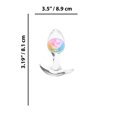 thumbnail image 5 of NS Novelties Cosmic Glams Silicone Glass Anal Plug, Small, Rainbow, 5 of 5