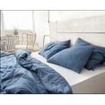 thumbnail image 3 of Pavish Export Washed Cotton Duvet Cover Sea Blue King Full Ultra Soft 100% Cotton Solid Color, 3 of 5