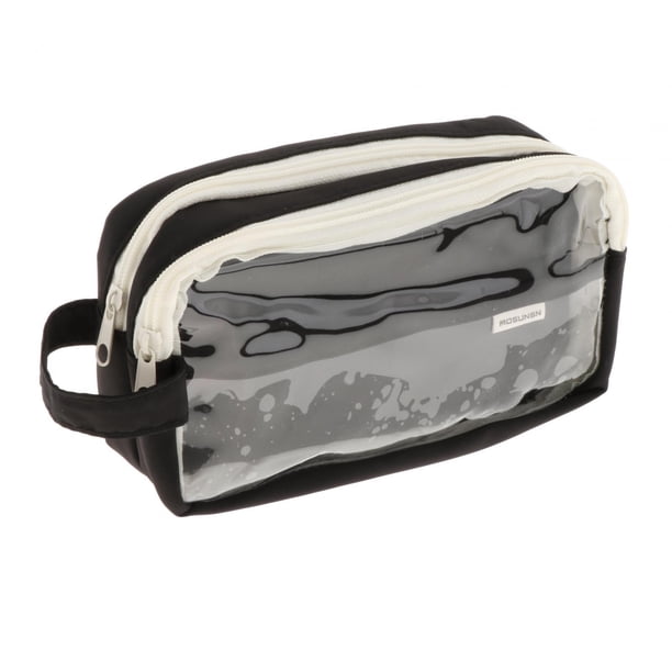 Estuche para lápices Capibala, bolsa para útiles escolares, estuche de maquillaje, bolsa organizadora de papelería Negro