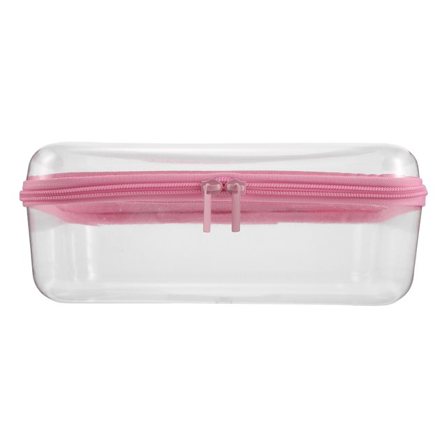 USHOBE Bolsa Transparente Rosa Con Cremallera Para Almacenamiento Y Fácil Acceso