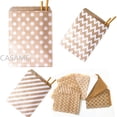 thumbnail image 2 of 25/50/100 piezas Bolsas de papel Bolsas de regalo Bolsas de caramelos Bolsas de lunares Chevron Bolsas de regalo para fiestas de cumpleaños y bodas de Navidad Suministros Bolsas de regalo, 2 of 5