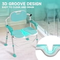 thumbnail image 3 of Shower Chair with Arms and Back 390 LB, Folding Shower Chair 5-Level Adjustable, Non-Slip Feet Shower Seat Cutout for Private Washing,for Elderly,Handicap,Disabled, Seniors & Pregnant, 3 of 8