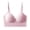 Pink-Bra, variant on Ribbed V Neck Wireless Push Up Bras Thin Adjustable Shoulder Strap Side Support Daily Underwear Black M