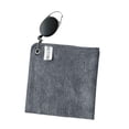thumbnail image 4 of Toalla de pelota de golf con clip, toalla de limpieza cuadrada portátil con clip, pelota de golf gris, 4 of 8