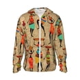 thumbnail image 1 of Fotbe Dancing African Women Chaqueta con Protección Solar UPF 50+ para Hombre y Mujer, Camisa con Capucha y Bolsillos-Large, 1 of 7