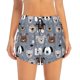 thumbnail image 2 of Balery Cute Dog Faces Pantalones cortos deportivos para mujer con forro y dos bolsillos, elásticos, para entrenamiento, gimnasio, yoga-X-Large, 2 of 7