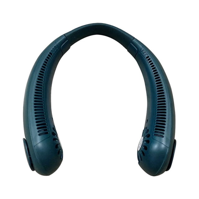 Ventilador de cuello colgante portátil Refrigeración por aire Ventilador perezoso portátil sin aspas (verde)