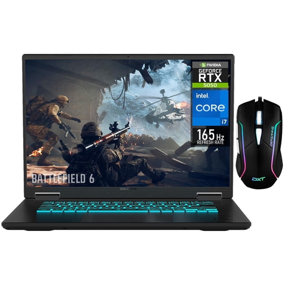 Laptop Gamer GIGABYTE Gaming A16 GeForce RTX 5050 Core i7 13620H 16GB DDR5 SSD 1.5TB 16" Teclado Español Mouse DXT Gaming