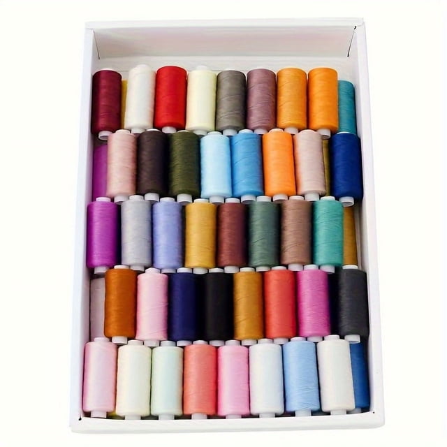 HLONK 80 Color Sewing Thread Set Polyester 400 Yards Per Spool Colorful Sewing Thread Set Multi-color Mixed Pack Portable Home Kit For Hand Sewing And Sewing Machine Use Suitable Fo
