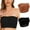 01-Brown, variant on DJskiyers Seamless Bandeau Bra for Women 2 Pack Strapless Bralettes Push Up Bras Stretchy Wirefree Bra Plus Size Crop Tube Top 2 Packs Bras