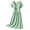 Green, variant on Gyujnb V Neck Ruffled Flutter Short Sleeve Maternity Midi Dress Front Button Empire High Waist Wavy Hem Soft Nursing Gown Discreet Breastfeeding Postpartum Casual Lactation Dress,M