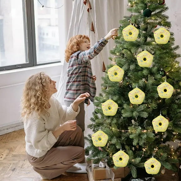 Hometravel Macaron Christmas Ornaments, Pastel Color Ice Cream Theme Decor, Sweet Design Hanging Pieces for Tree and Venue Setup