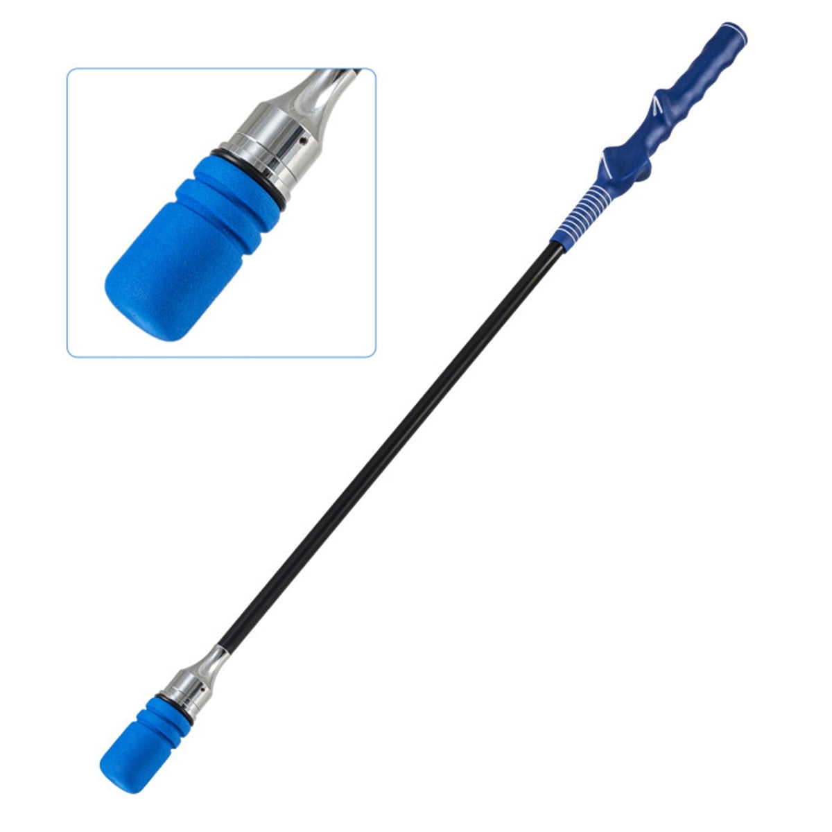 Portable Fiberglass Golf Swing Stick, Improve Grip & Shot Accuracy Golf Warm-Up Tool for Beginners & Pros-Blue