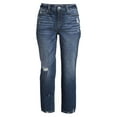 thumbnail image 5 of Time and Tru Women's High Rise Slim Boyfriend Crop Jeans, 5 of 5