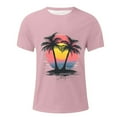 thumbnail image 6 of UVEASISHA Big and Tall Beach T Shirts for Men Tropical Palm Tree Graphic Tees Summer Short Sleeve Crewneck Hawaiian Shirt Loose Fit Casual Vacation Tshirt Pink 4XL, 6 of 6