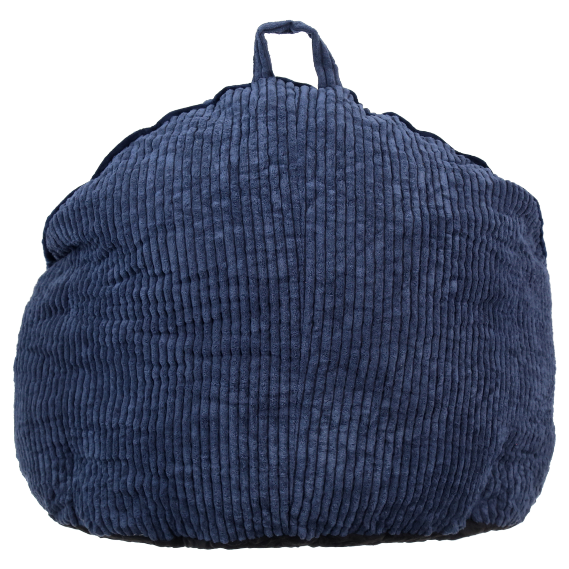 Room Revival Compressed Foam Bean Bag Chair for Kids, Navy photo 8