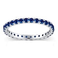 thumbnail image 5 of Vakki Eternity Rings for Women Rhodium Plated Vintage Cubic Zirconia Gemstone Wedding Band Size 5-9, 5 of 5